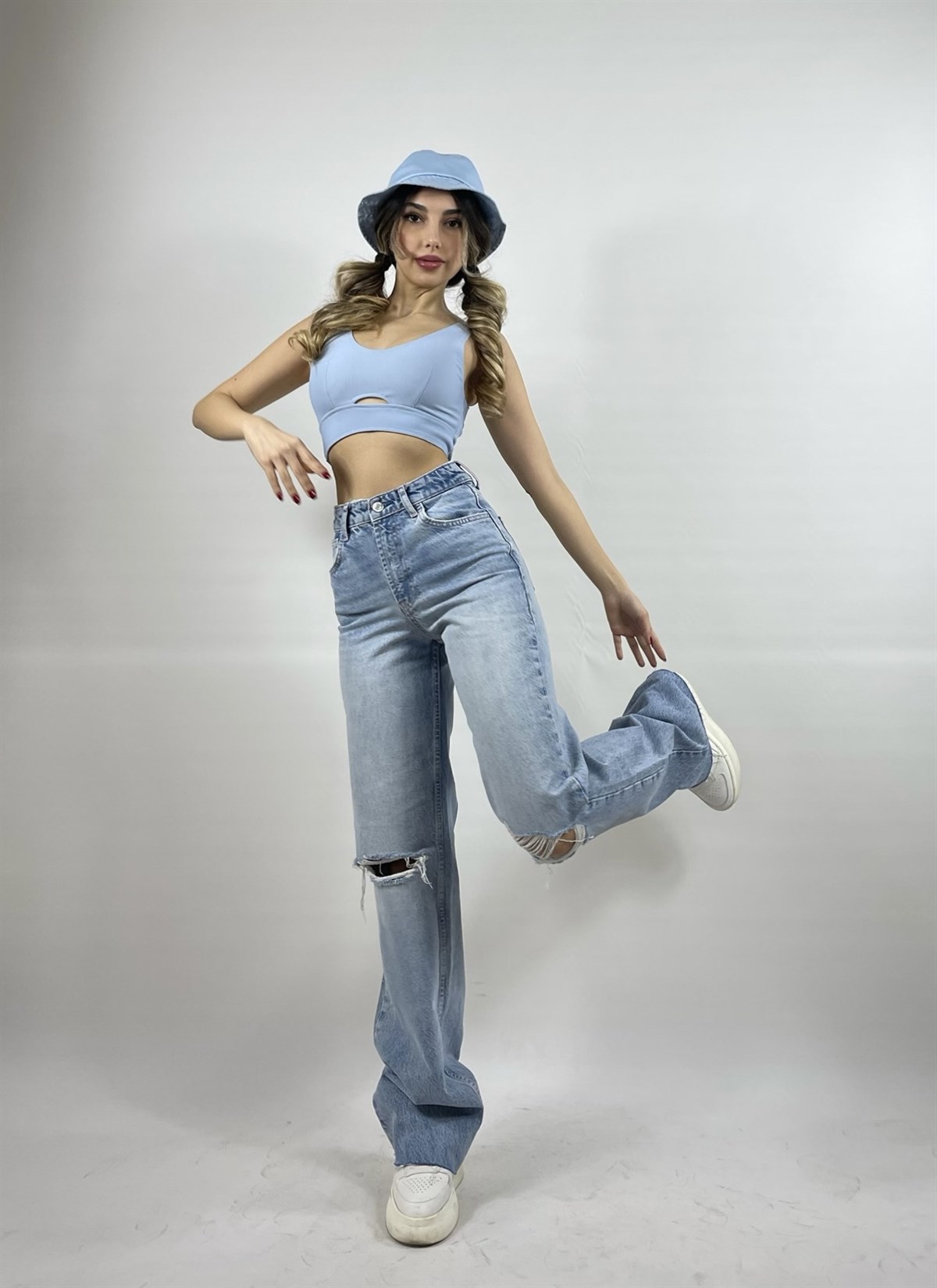 Zara Yırtık Detay Palazzo Jean