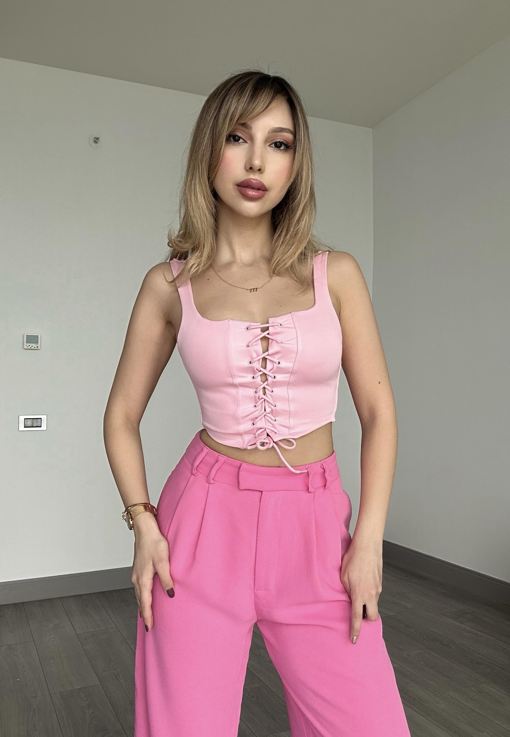 Cheri Crop Pembe