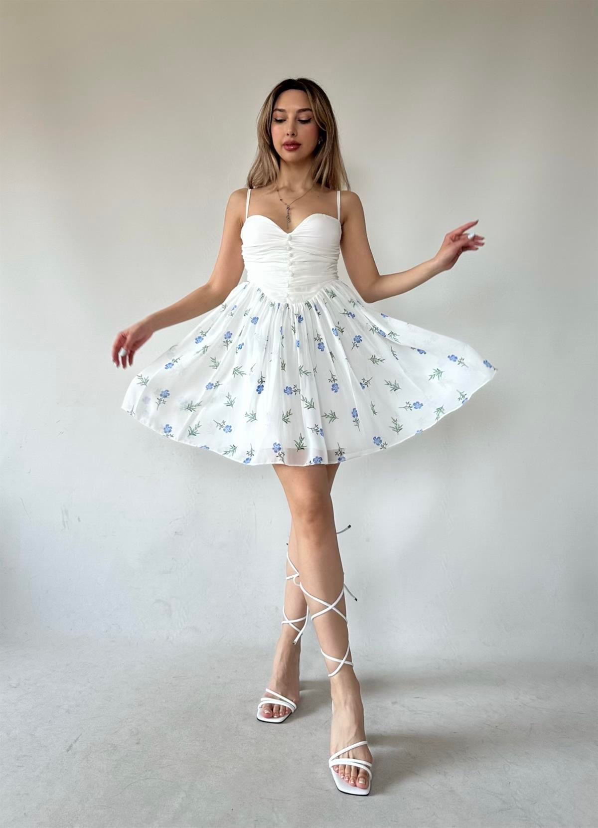 Flores Çiçekli Elbise