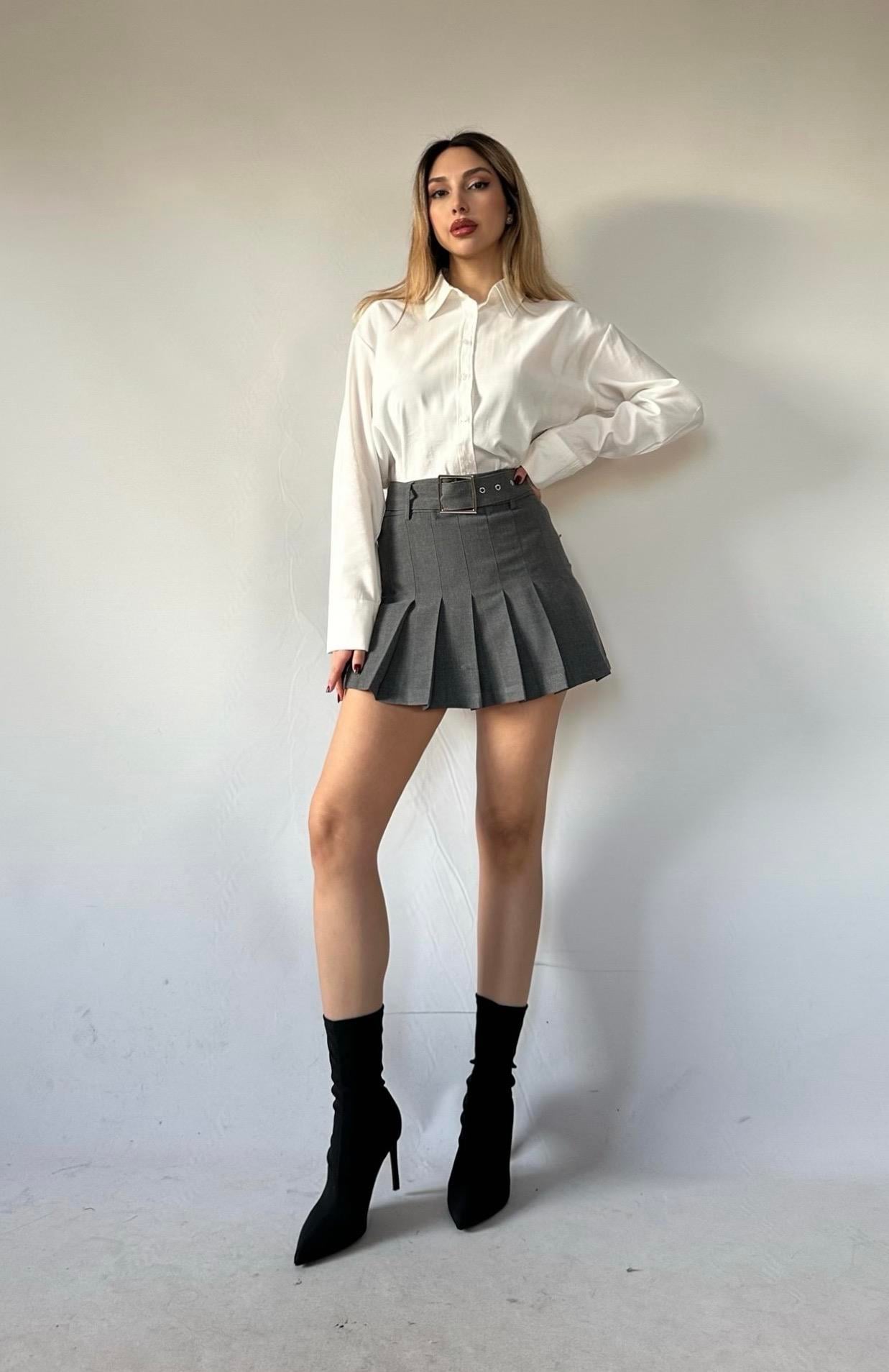 Kemerli Dory Şort Etek