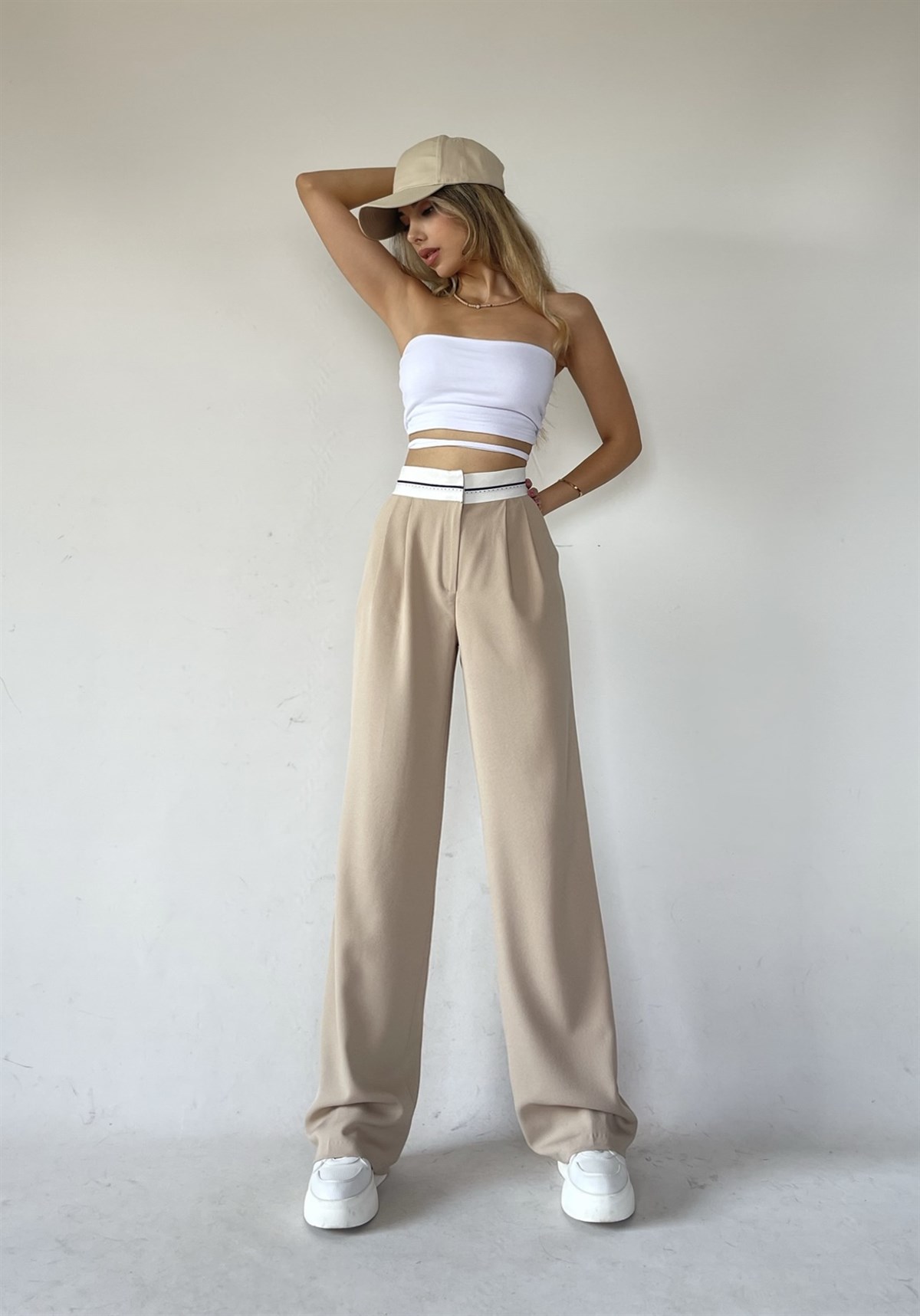 Line Palazzo Pantolon Bej