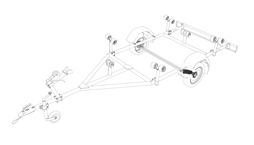 750 Kg Frensiz Torsiyon Dingil - SPP