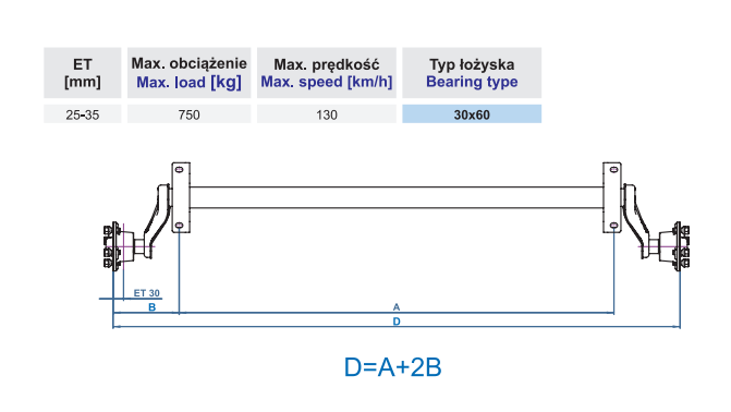 750 Kg Frensiz Torsiyon Dingil - SPP