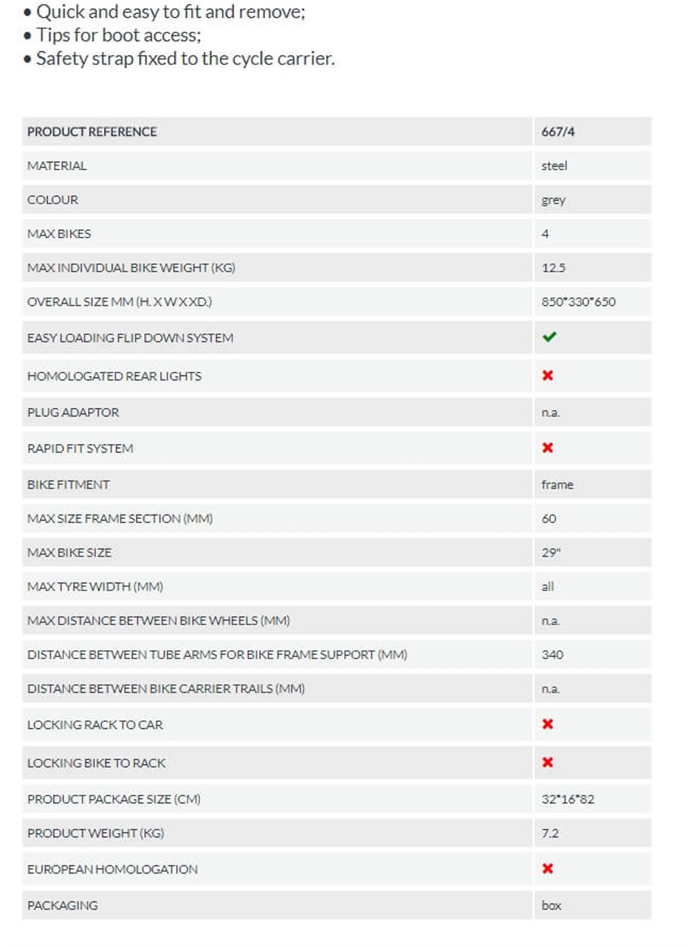 Arezzo 4 Bisiklet Taşıyıcı - Çeki Topuzuna Montaj