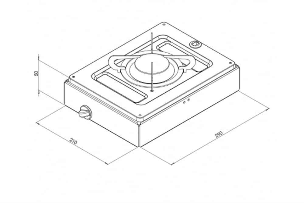 Can Set Üstü Gazlı Ocak - Tek gözlü - CNFN1330