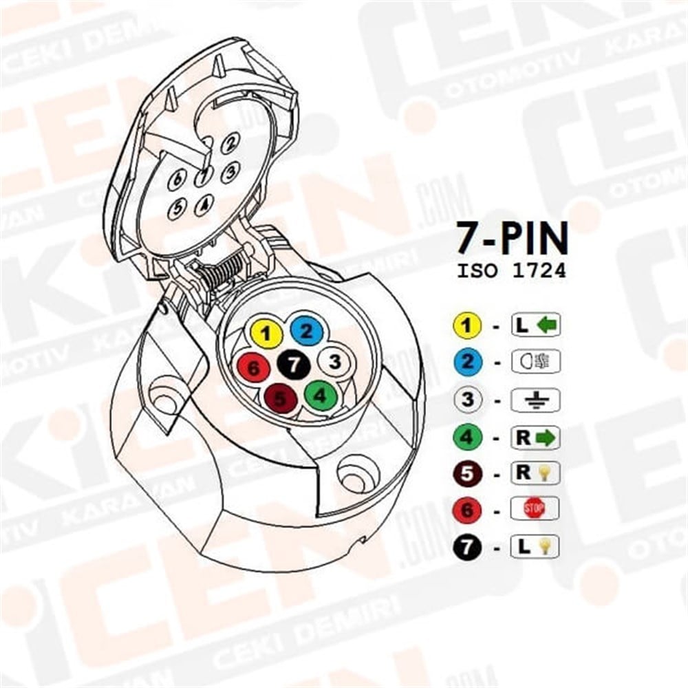Çeki Demiri Elektrik Tesisatı Seti - 7 Pin Standart