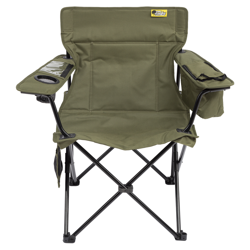 Kamp Sandalyesi - Katlanabilen - Buzluk bölmeli ve Cep Telefon Cepli - Haki