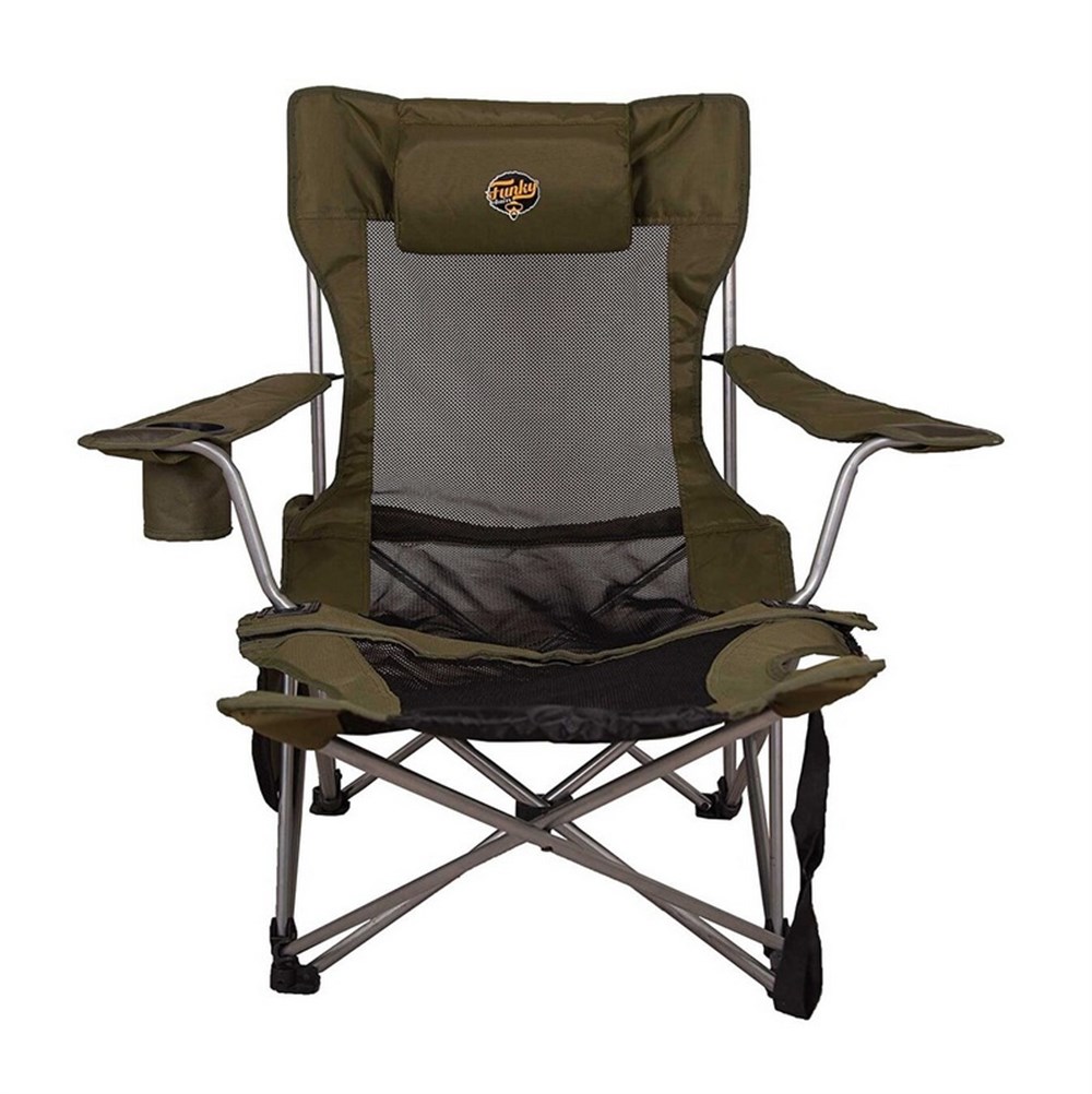 Kamp Sandalyesi - Katlanabilen - Yatabilen - 3 pozisyonlu - Haki