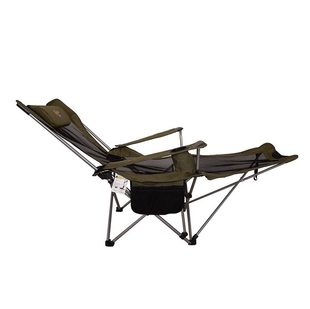 Kamp Sandalyesi - Katlanabilen - Yatabilen - 3 pozisyonlu - Haki