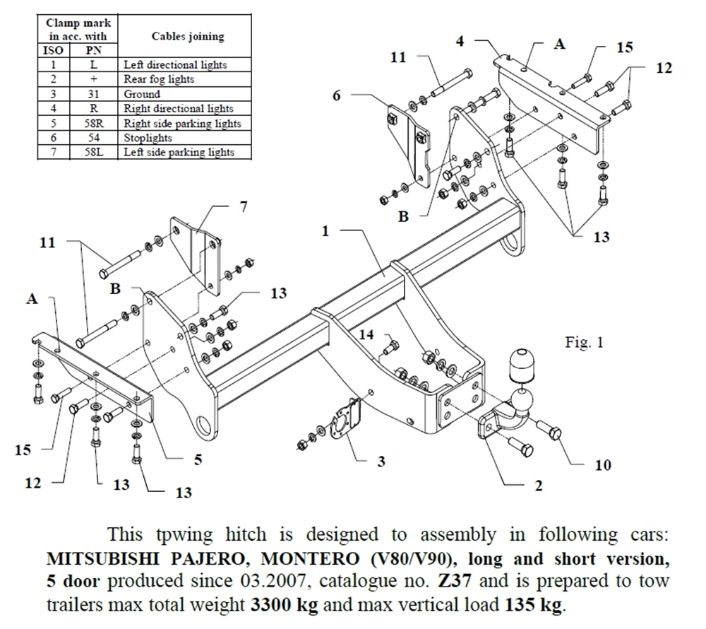 Mitsubishi Pajero Çeki Demiri , Flanşlı , 2007 - Bugüne