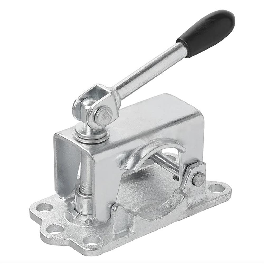 Römork & Karavan Destek Tekerleği Kelepçesi - Mafsallı - 6 Delikli - 48 mm