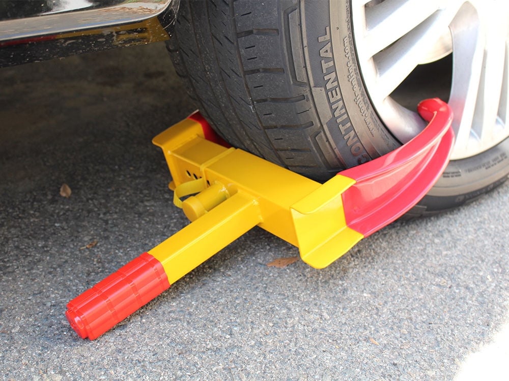 Römork & Karavan Tekerlek Kilidi  - Üniversal Çift Kollu Tip