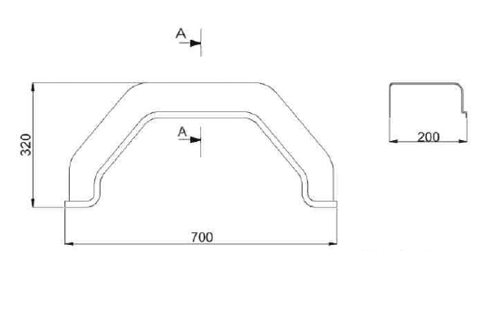 Römork Plastik Çamurluk - 200 mm genişlik - SPP