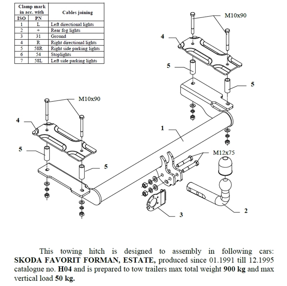 Skoda Favorit Forman Çeki Demiri , Kuğu Boynu - Sabit , 1991 - 1995