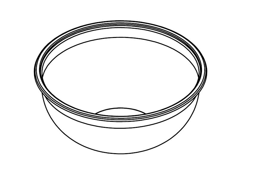 Yuvarlak 304 Paslanmaz Çelik Eviye – 33 cm Küre Lavabo