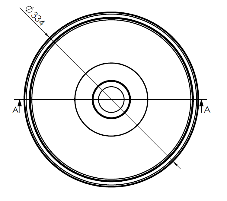 Yuvarlak 304 Paslanmaz Çelik Eviye – 33 cm Küre Lavabo
