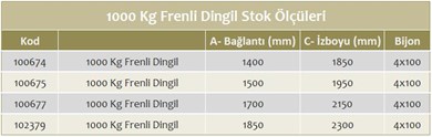 1000 Kg Frenli Torsiyon Dingil - Schlegl
