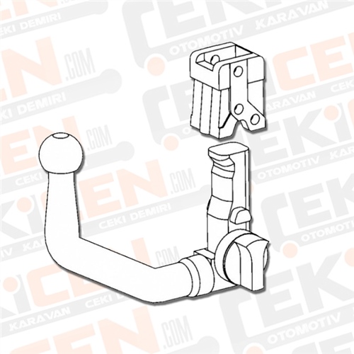 Audi A4 4D Çeki Demiri , Dikey Sökülebilir Tip , 2007 - 2015