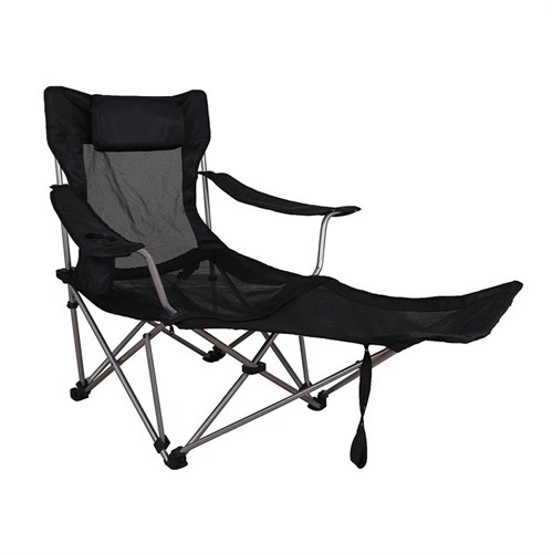Kamp Sandalyesi - Katlanabilen - Yatabilen - 3 pozisyonlu - Siyah