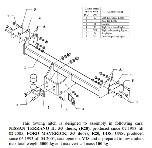 Nissan Terrano Çeki Demiri , Flanşlı , 1993 - 2005