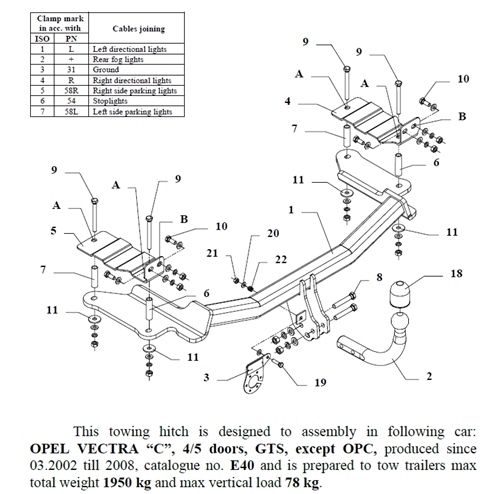 Opel Vectra Çeki Demiri , Kuğu Boynu - Sabit , 2002 - 2008