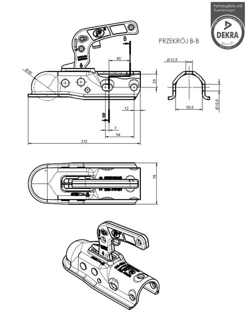 Römork & Karavan Kaplin - 1700 Kg - Yuvarlak 50 mm Bağlantı