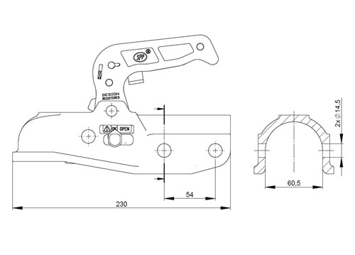 Römork & Karavan Kaplin - 3500 Kg - Yuvarlak 60 mm Bağlantı - DÖKÜM
