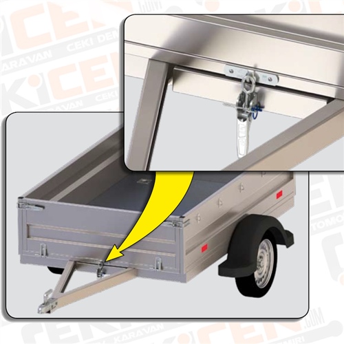 Römork Kasa Kilidi - 241 mm x 40 mm - Damper