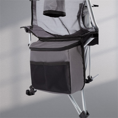 Şemsiyeli Kamp Sandalyesi - Katlanabilen - Yatabilen - 4 pozisyonlu - Gri