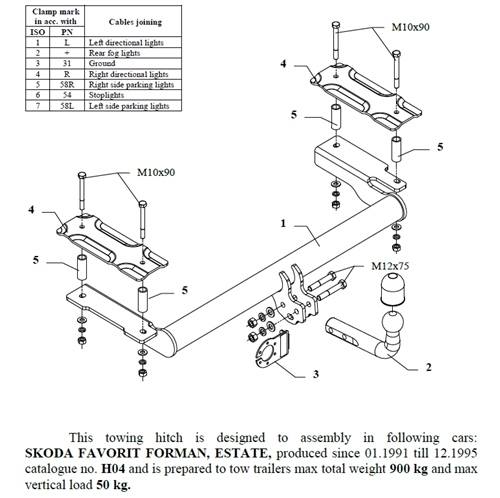 Skoda Favorit Forman Çeki Demiri , Kuğu Boynu - Sabit , 1991 - 1995