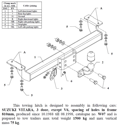 Suzuki Vitara 3K Çeki Demiri , Flanşlı , 1988 - 1998