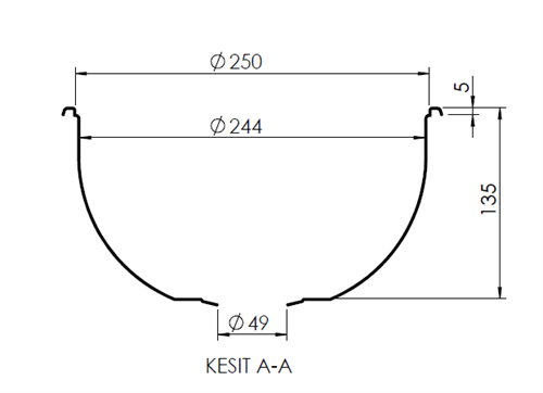 Yuvarlak 304 Paslanmaz Çelik Eviye – 26 cm Küre Lavabo