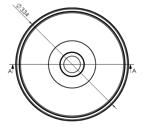 Yuvarlak 304 Paslanmaz Çelik Eviye – 33 cm Küre Lavabo