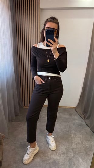BOYFİT JEAN ACI KAHVE