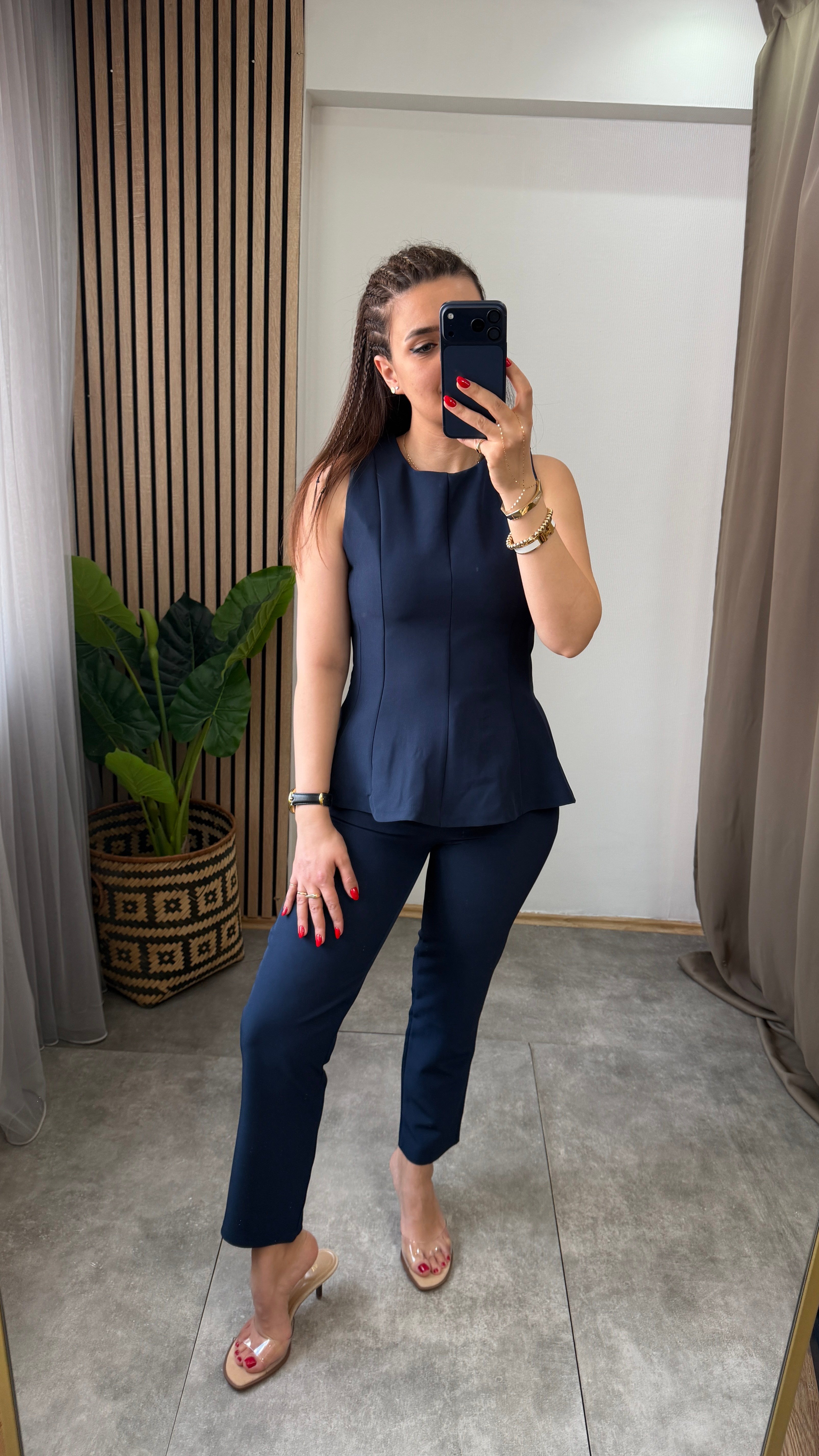 ÇAN BLUZ TAKIM LACİVERT