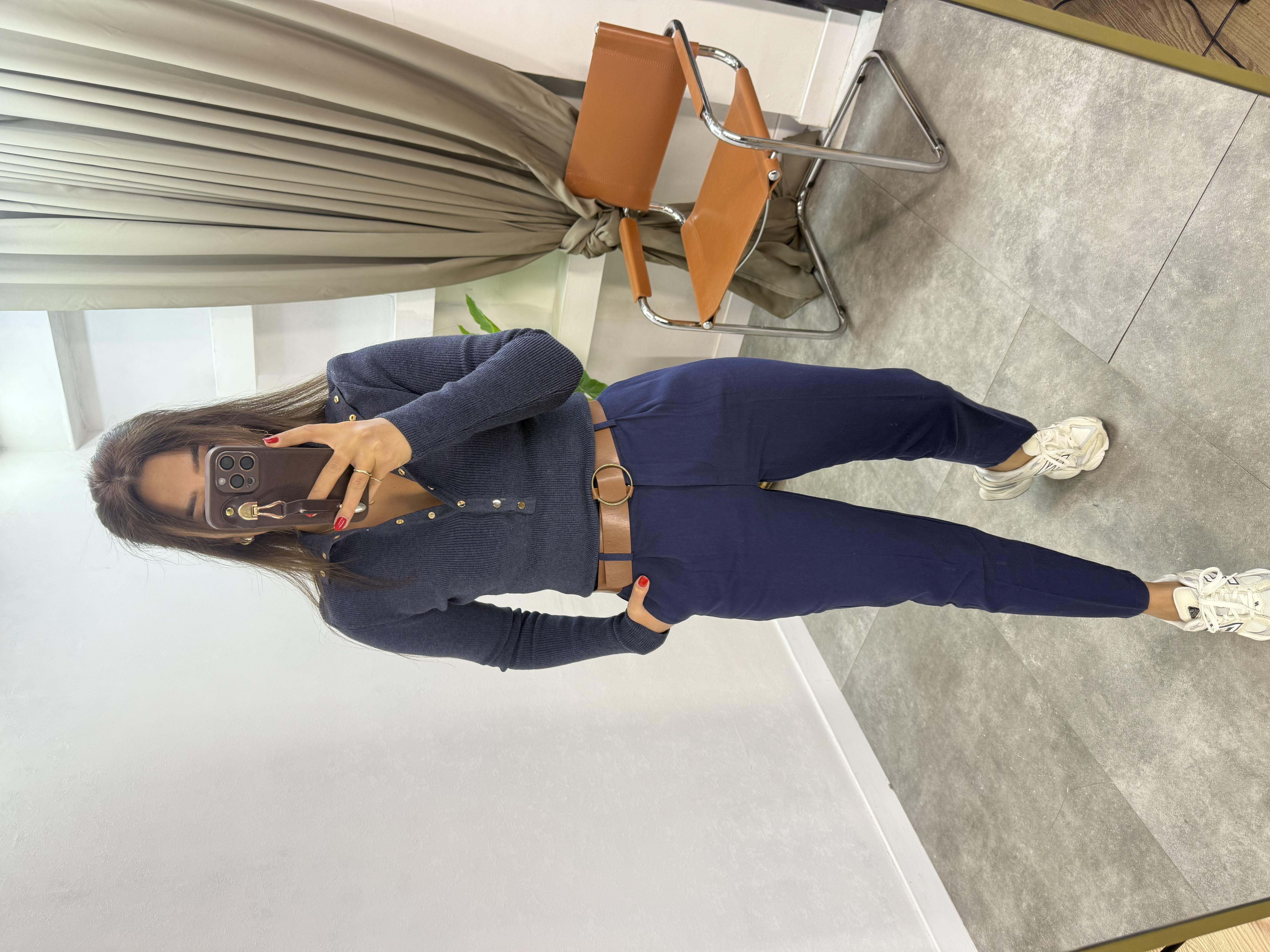 KEMERLİ GABARDİN PANT LACİ