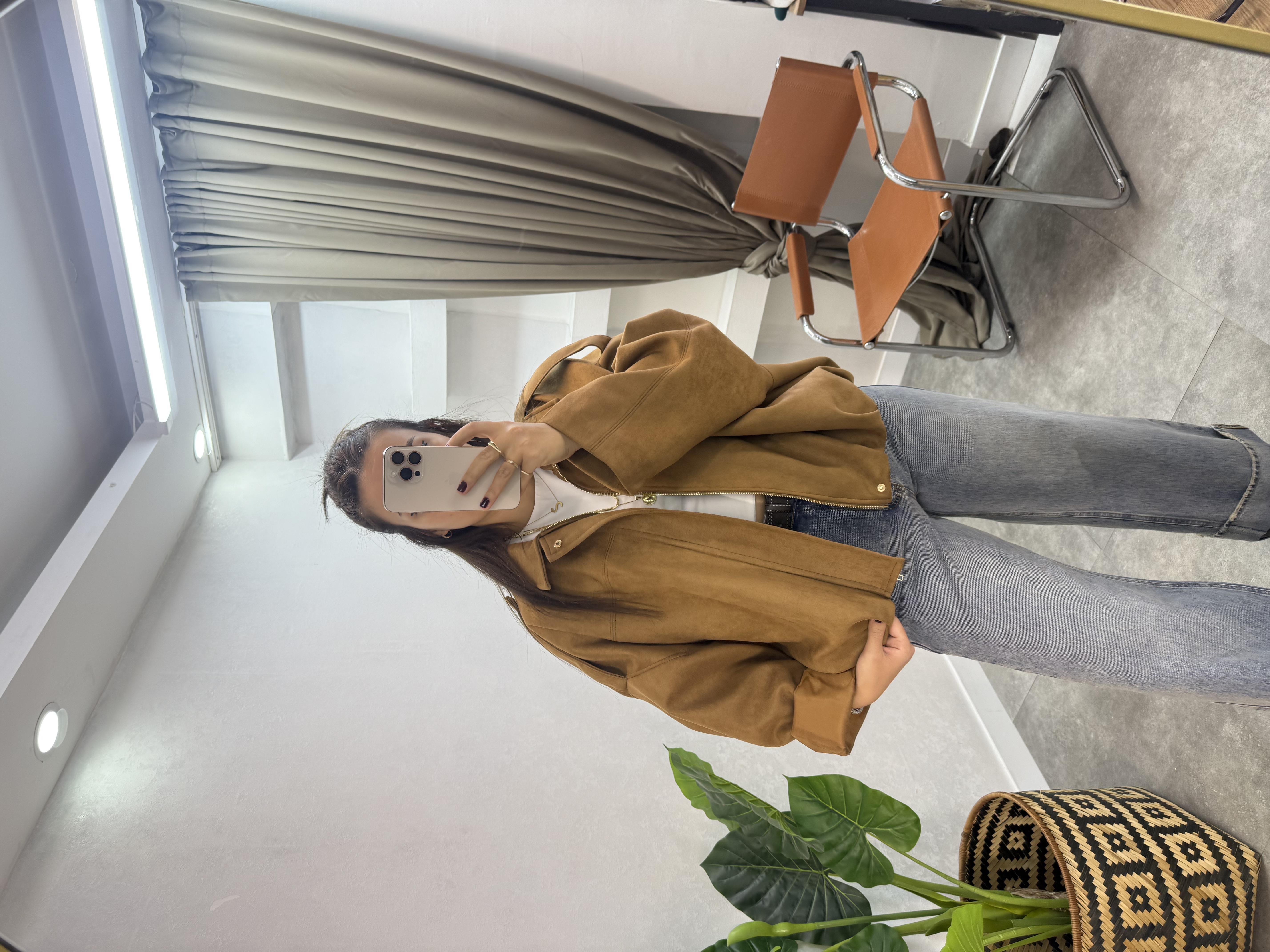 SÜET BOMBER TABA 