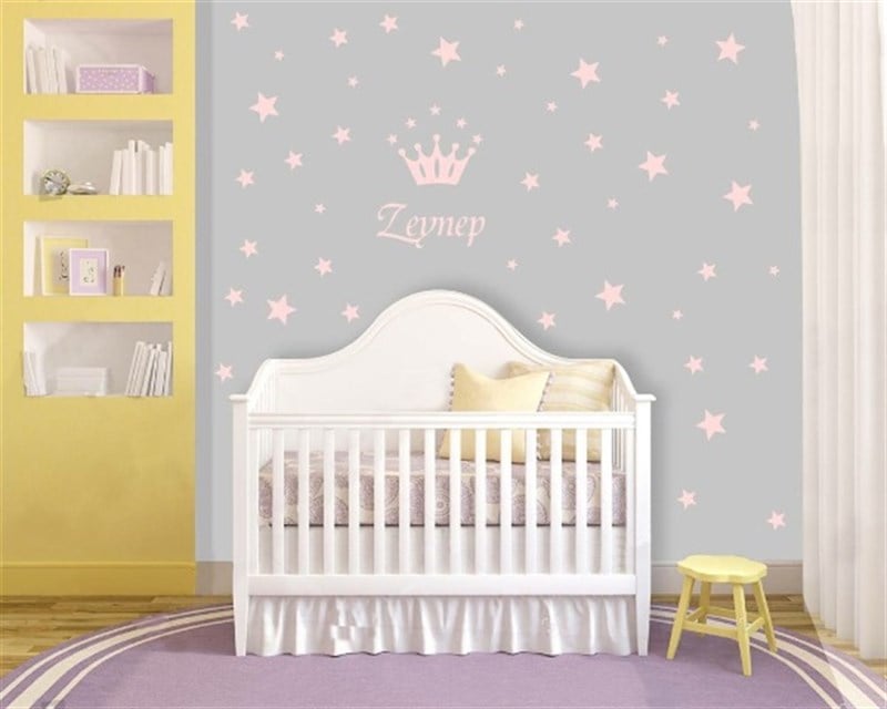 Duvar Sticker-45 Bebe Pembe