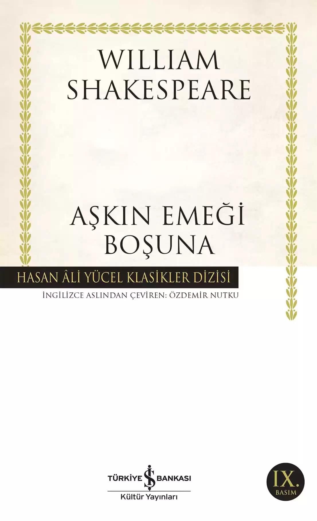 AŞKIN EMEĞİ BOŞUNA 