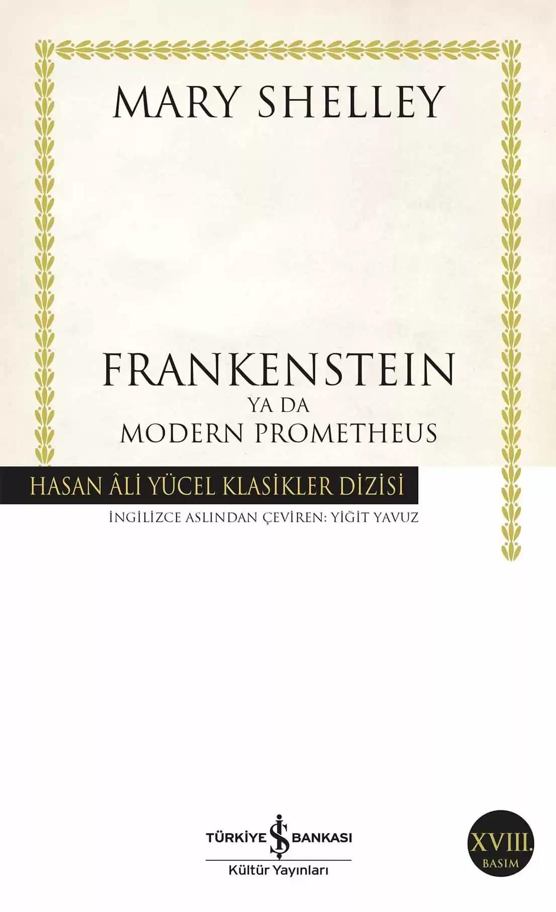 FRANKENSTEIN YA DA MODERN PROMETHEUS