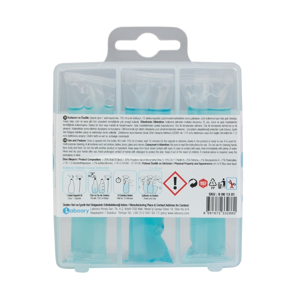 9 06 13 01BIOCAPS GC 10 SUDA ÇÖZÜNEN YÜZEY TEM. ÜRÜNÜ