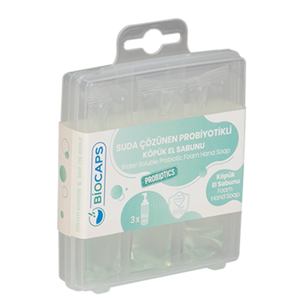 9 06 13 07BIOCAPS PC 70 SUDA ÇÖZ. PROBİYOTİKLİ KÖPÜK EL SAB.