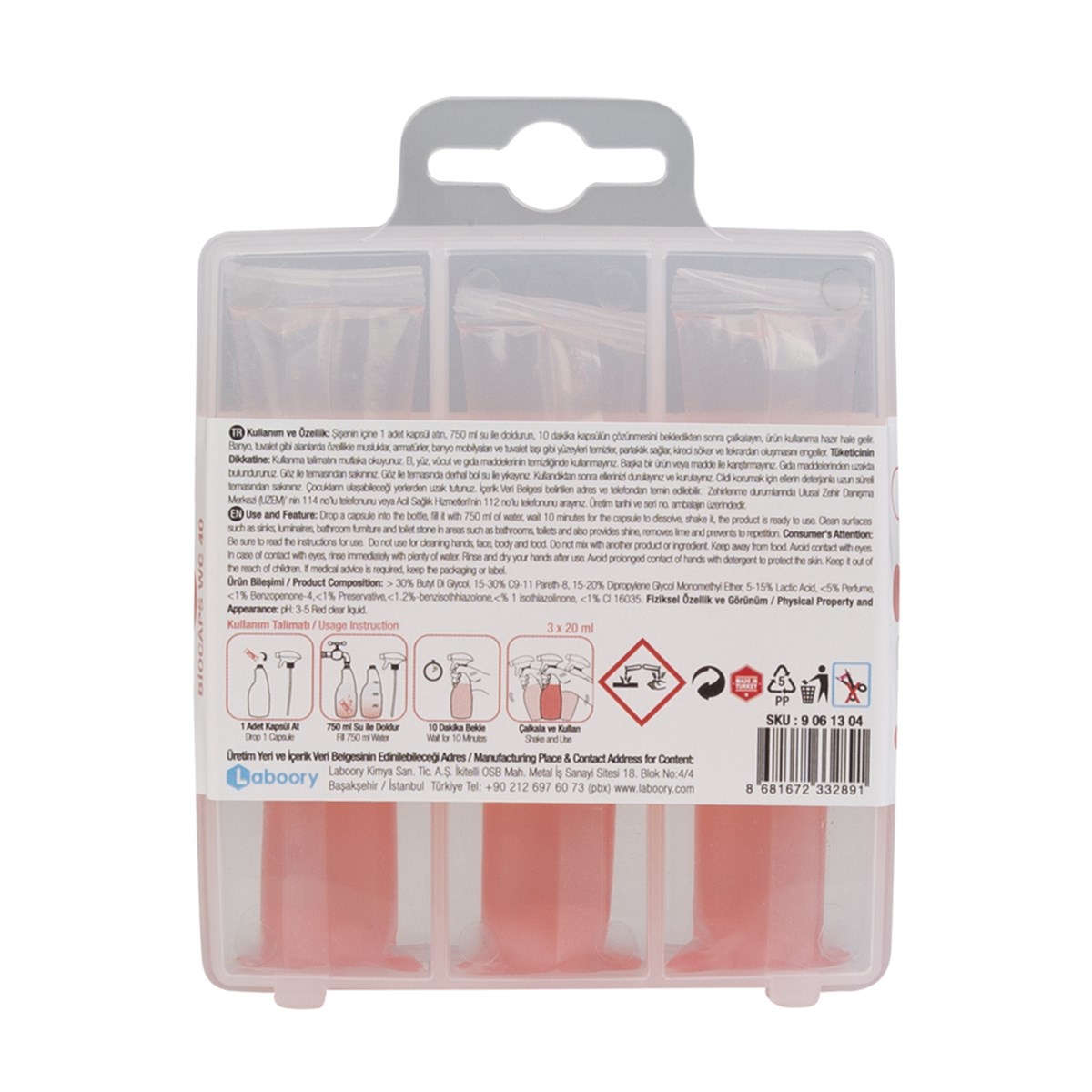 9 06 13 04BIOCAPS WC 40 SUDA ÇÖZÜNEN BANYO & TUVALET TEM. ÜR