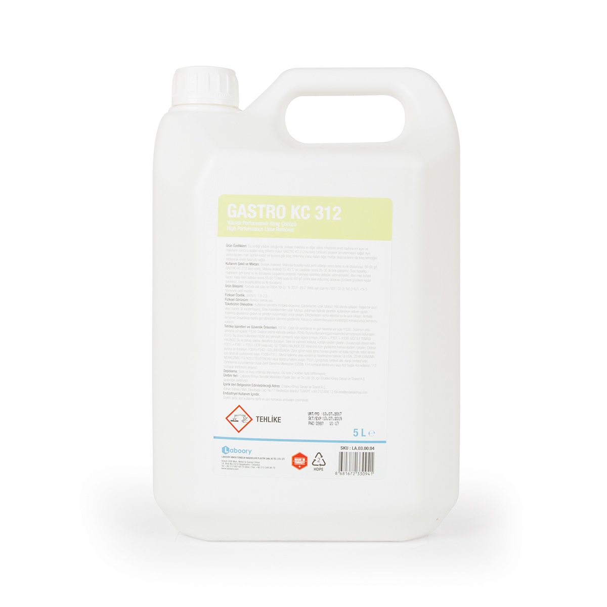 7 01 03 04GASTRO KC 312 YÜKSEK PERFORMANSLI KİREÇ ÇÖZÜCÜ