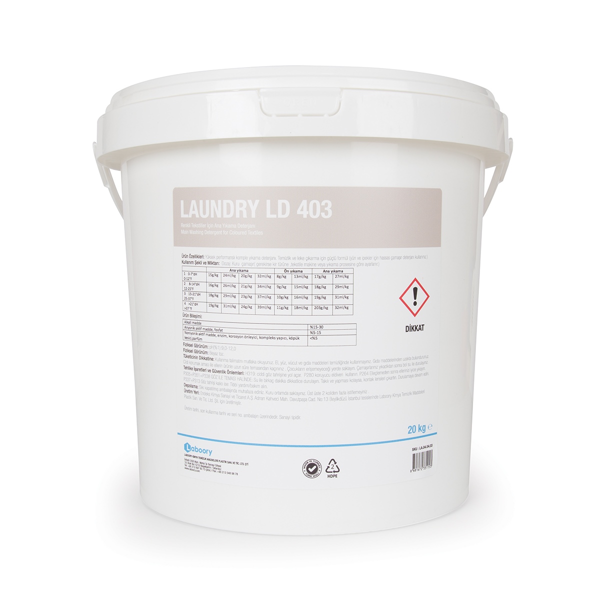 7 01 04 03LAUNDRY LD 403 RENKLİ TEKSTİLLER İÇİN ANA YIK.DET.