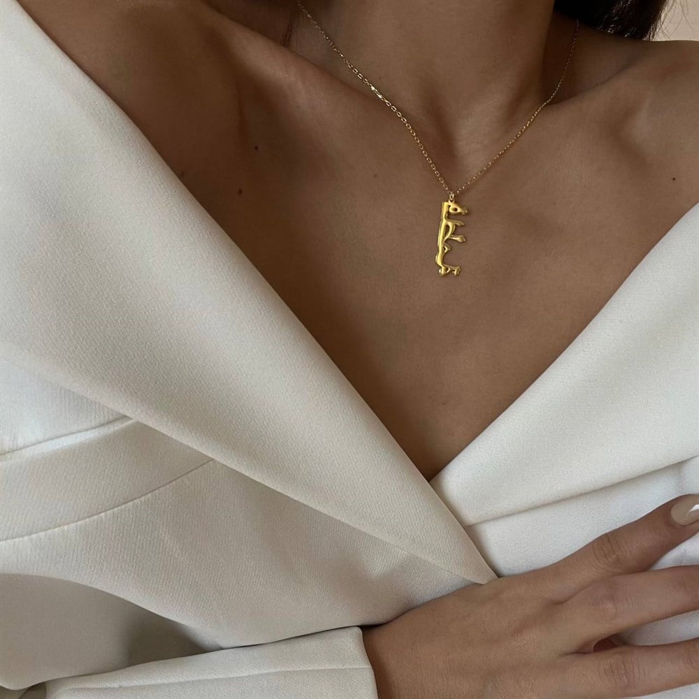 925 ayar gümüş arapça isim kolye istediğini yazdır