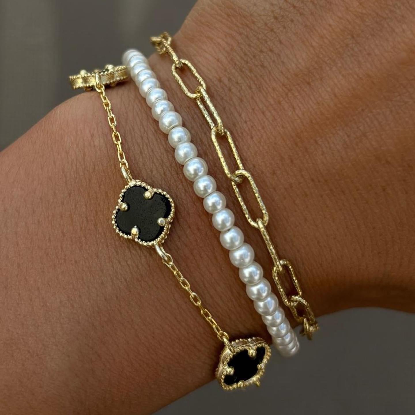 925 ayar gümüş incili bileklik