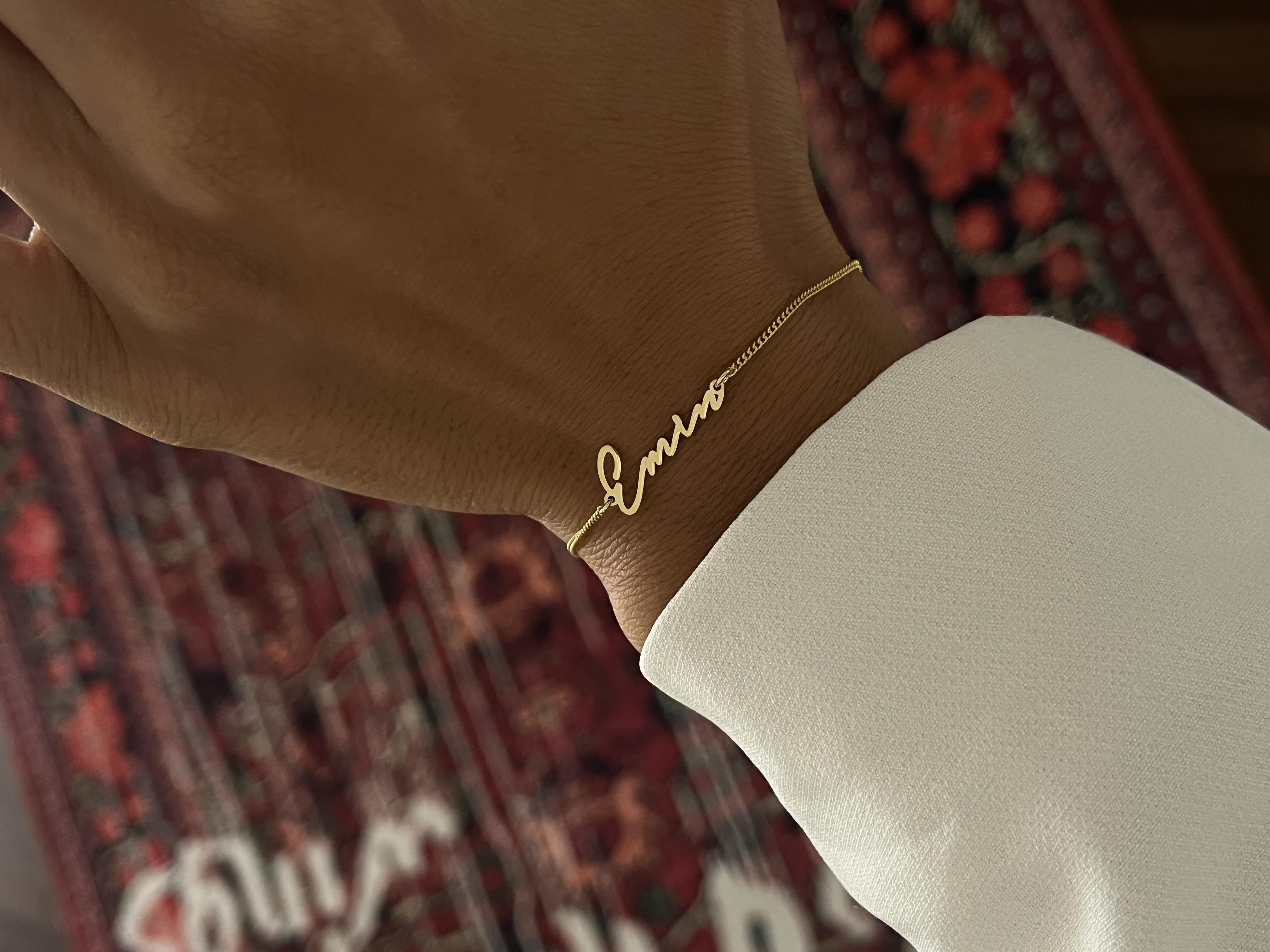 925 AYAR GÜMÜŞ MİNİMAL İSİMLİ BİLEKLİK