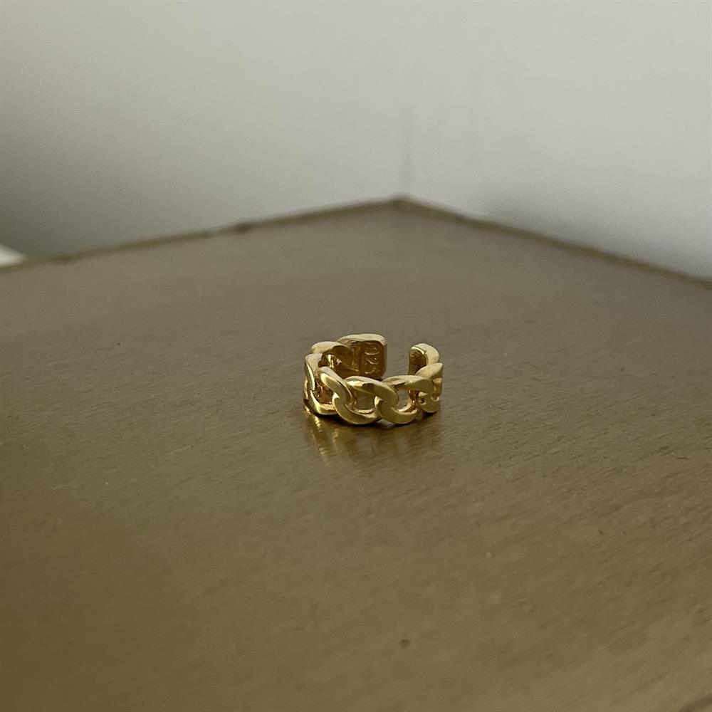 925 ayar gümüş zincir desenli ear cuff