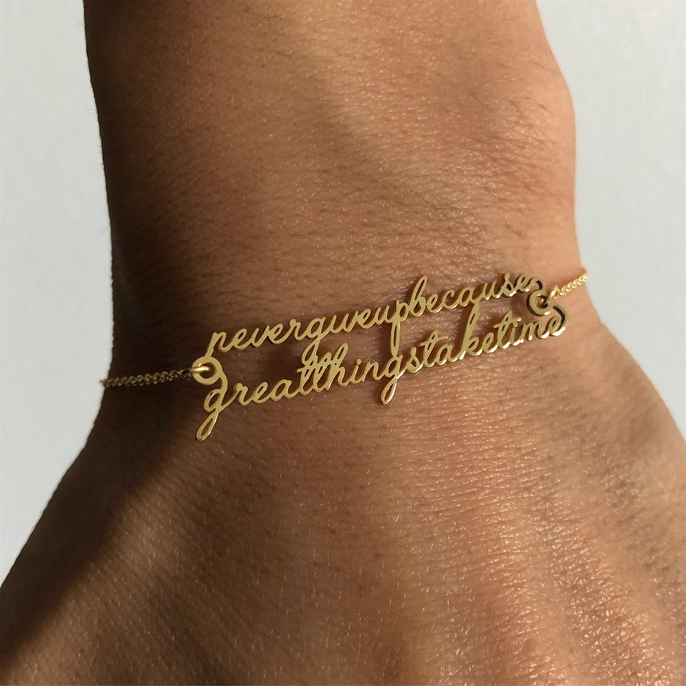 925 bileklik istediğini yazdır